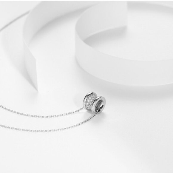 🍁 925 Silver Plated Elegant Refine Dainty Necklace for Women, EVGG1057 - Picture 6 of 6